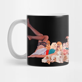 I Want All The Dogs - Vintage Pinup Dog Lover Mug